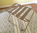 Silverwood Rhys Metal Folding Luggage Rack Gold, New. Fixed Price $44.20.