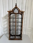 Vintage Cd Tower Storage Rack Victorian Birdcage House Wood & Wire Shelf. Fixed Price $129.99.