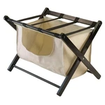 Winsome Dora Luggage Rack With Fabric Basket, Espresso 92535 -. Fixed Price $36.55.