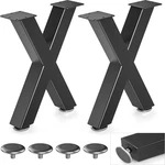 16" Metal Coffee Table Legs, Diamond Shape Bench Heavy Duty Desk Bla. Fixed Price $61.19.