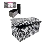 Home Office Portable 30" Folding Storage Box Footstool Ottoman Bench With Lid Nw. Fixed Price $32.50.