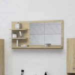 Vidaxl Bathroom Mirror Sonoma Oak 35.4"X4.1"X17.7" Engineered Wood. Fixed Price $97.57.