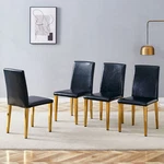 Furniture Piece Pu Dinning With Faux Leather Top SET,4 Chair Black. Fixed Price $345.99.