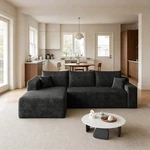 95" Shape Couch Comfy Sectional Boneless Sofa With Left Chaise For Living Room. Fixed Price $299.99.