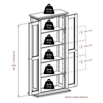 Pemberly Row Solid Wood Cd & Dvd Media Storage Cabinet Antique Walnut. Fixed Price $218.31.