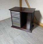 Vintage Mahogany Wood Cd Storage Cabinet Rack Box Shelf (bombay Style) Q57. Fixed Price $54.00.