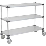 Nexel Adjustable Solid Galvanized Shelf Cart 3 Shelves 800 Lb. Cap 72"L 18"W. Fixed Price $425.12.