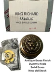 Period Brass 6844D-07 King Richard Lion Head Door Dummy Knob Antique Nos. Fixed Price $109.99.