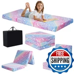 Memorecool Glow Rainbow Unicorn Foldable Floor Mattress For Kids Trifold Nap. Fixed Price $89.05.