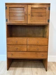 Ethan Allen By Baumritter Antique Wood Cabinet 3 Drawers 2 Doors 1 Shelf. Fixed Price $449.00.