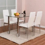5 Piece Dining Table Set Metal Frame Kitchen Breakfast Furniture With 4 Chair. Fixed Price $159.99.