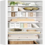 White Bookshelf 8-TIER Media Tower Rack, 11.6 X 9.3 70.9 Inches Cd Dvd Slim St. Fixed Price $124.99.