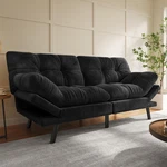 Futon Sofa Bed With 3-POSITION Adjustable Backrest & Armrests, Upholstered Loves. Fixed Price $454.99.