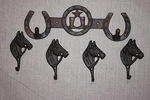 Texas Horse Ranch Decor, Cast Iron Wall Hooks,lone Star Country. Fixed Price $41.76.