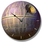 Death Star Pattern Wall Clock - Wars Galactic Space Craft 7145. Fixed Price $29.99.