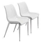 Zuo Modern Magnus Dining Chair Set Of 2, White/silver - 101270. Fixed Price $569.99.