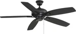 Meridian 52" Matte Black Ceiling Fan - Transitional Style With Pull Chain. Fixed Price $461.99.