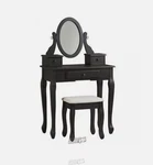 Signature Design By Ashley Black Chic Vanity Beveled Swivel Mirror & Stool Set. Fixed Price $129.99.