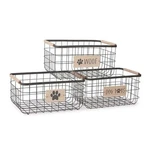 Dog Toy Storage Baskets Set Of 3 Organizer Bins For Pet Rectangular Metal. Fixed Price $48.07.