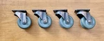 Vintage Set Of 4 Diamond Arrow Bassick Swivel Casters Coppertone Steel. Fixed Price $39.99.