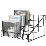 Matte Black Metal Wire Cd Holder Storage Stand, 3 Tier Media Jewel Case Rack. Fixed Price $35.99.