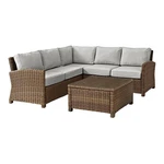 Crosley Furniture Bradenton 4-PIECE Fabric Outdoor Sectional Set In Gray/brown. Fixed Price $2177.86.