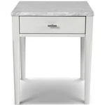 Bianco Collection Alto 18" Italian Marble Side Table In White. Fixed Price $274.10.