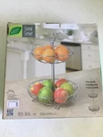 Spectrum 2-TIER Wire Fruit Basket Tiered Server Kitchen Counter Organizer. Fixed Price $24.99.