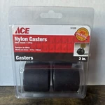 Ace Stem Mounted Nylon Casters 2 Inches - One Pair. Fixed Price $11.99.