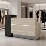63-71" Travertine Reception Desk Modern Front Counter W/ Locking Drawers Salon. Fixed Price $651.99.