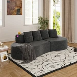 Modern Curved Sectional 3 Seat Minimalist Elegant Half Moon Sofa Compressed. Fixed Price $566.67.