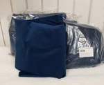 Pottery Barn 4 Classic Long Dining Side Chair-performance Velvet Blue Slipcover. Fixed Price $550.00.