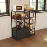38.2'' Tall Kitchen Storage RACK,5-TIER Microwave Stand With Cabinet & Shelves. Fixed Price $63.55.