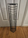Vintage Black Wire Tower Rack Stand Holds 31/35 Cds 20 Tall Media Storage. Fixed Price $47.95.