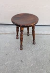 Vintage Ethan Allen Old Tavern Pine Wood Round Stool Turned Legs Rustic Country. Fixed Price $198.00.