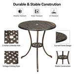 Garvee 24" Patio Bistro Table Round Outdoor Coffee Small 2" Umbrella Hole. Fixed Price $65.09.