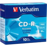 Verbatim Cd-r 700MB 52X With Branded Surface 10PK Slim Case (VER94935). Fixed Price $17.35.