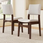 Stackable Dining Chair With Backrest And Solid Wood Frame Soft Cushion. Fixed Price $188.00.