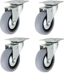 Richelieu Hardware F24786 3" Gray Medium Duty Non Marking Swivel Caster - Pack. Fixed Price $56.93.