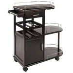 Winsome Jimmy Entertainment Transitional Solid Wood Bar Cart Espresso. Fixed Price $201.88.