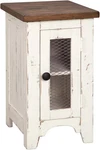 Signature Design By Ashley Wystfield Farmhouse Chair Side End Table With Cabinet. Fixed Price $189.99.