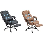 Homcom Office Chair With Massage, Reclining Desk. Fixed Price $159.99.