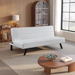 Serta Dawson Convertible Sofa In Ivory Fabric Upholstery. Fixed Price $239.89.