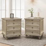 Farmhouse Nightstands Set Of 2 With 4 Drawer,wood Storage End Table Hidde. Fixed Price $360.71.