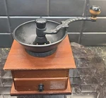 Olde Thompson Coffee Mill Grinder Wood Cabinet & Cast Iron 6.5 7". Fixed Price $27.19.