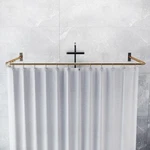 Shower Curtain Rod Bright Solid Brass 3 Sided Renovators Supply. Fixed Price $366.99.