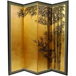 Oriental Furniture 5 1/2 Ft. Tall Gold Leaf Bamboo Room Divider. Fixed Price $520.99.