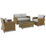 Crosley Furniture Bradenton 4-PC Fabric Outdoor Conversation Set In Gray/brown. Fixed Price $1702.27.