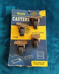 Vintage Bassick Ball Bearing Swivel Casters 1/4'' Wheels Usa Set Of 4.. Fixed Price $29.99.