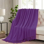Soft Knitted Tweed Throw Blanket With Fringe Tassel Couch Bed Sofa Chair Cover. Fixed Price $35.99.